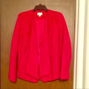 Ladies Red Open Front Blazer Size XL